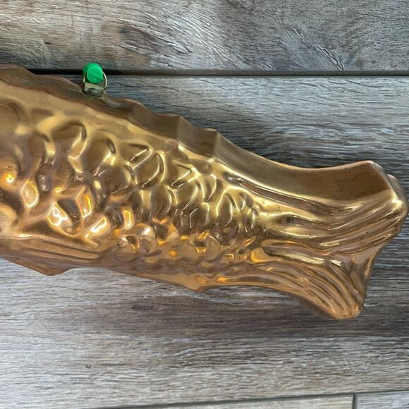 Vtg Copper Fish Mold COPPER Tin Lined Pudding Cake Jelly Wall Hanging 11”LX4”W - Picture 4 of 5